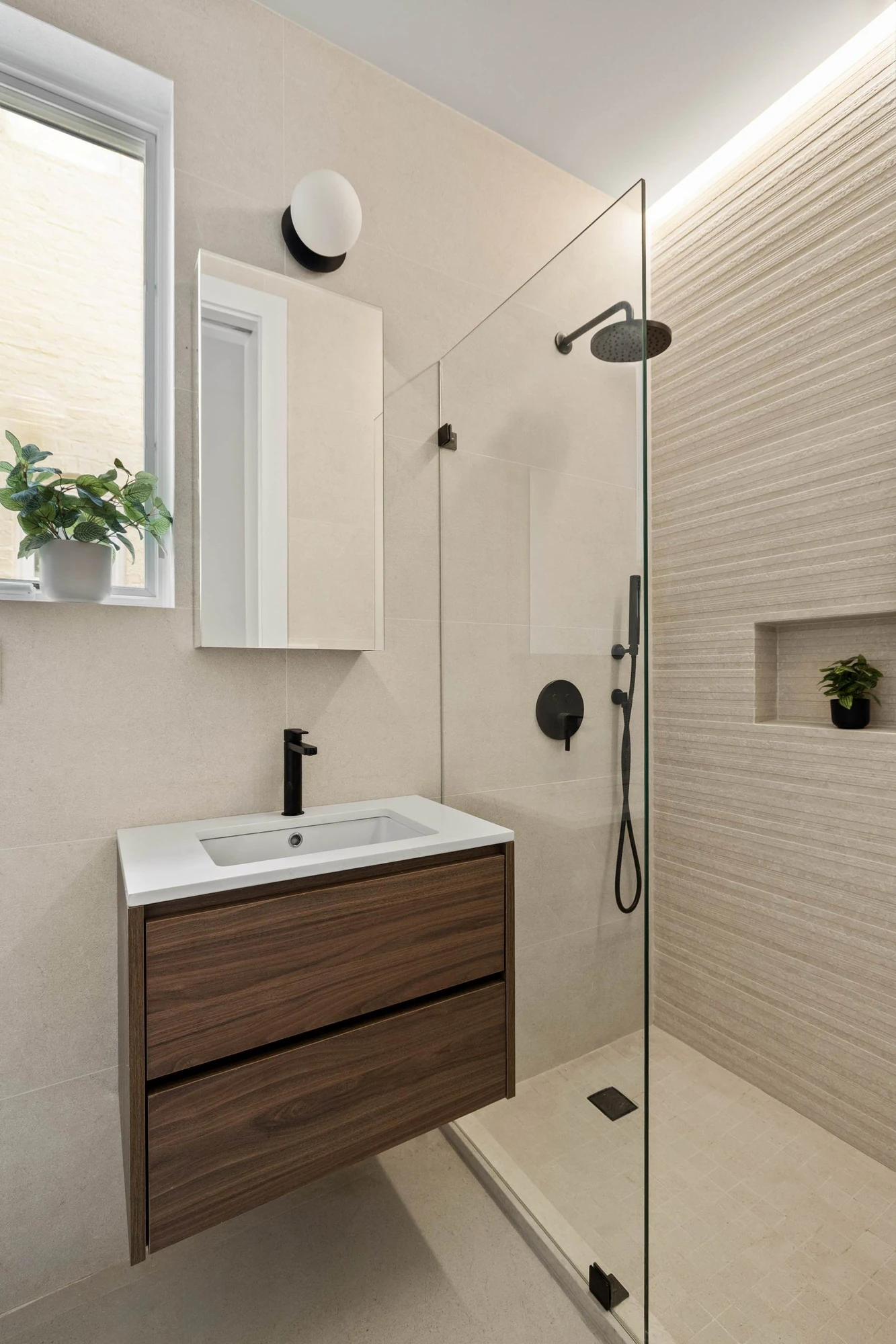Bathroom with a glass shower enclosure at 60-64 Catalpa Avenue #2A